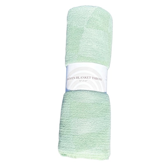 Set of 3 Cozy Orange, Green, and Gray Throw Blankets - Picture 5 of 8